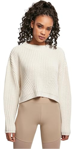 Urban Classics Damen Ladies Wide Oversize Sweater, Whitesand, S EU
