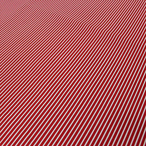 Hans-Textil-Shop Stoff Rot Weiß Gestreift Baumwolle – Streifen Stoff Meterware 145 cm – Gestreifte Stoffe Rot – für Bekleidung, Kissen, Bettwäsche, Vorhänge, Tischdecken, Deko
