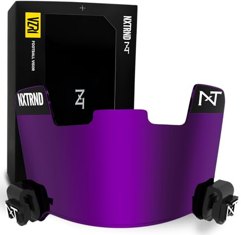 Nxtrnd VZR1 Fußballvisier, Flache Linsentechnologie, passend für Erwachsene und Jugendliche Fußballhelme (lila)