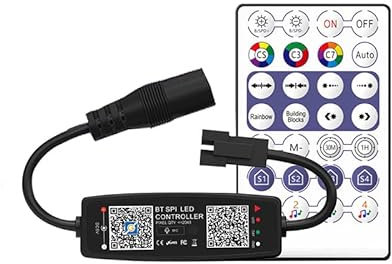 TOPXCDZ WS2812B Controller Bluetooth Musik APP Control für Pixel LED Streifen Licht SK6812 WS2811 WS2812 Band Lichter USB DC 5V Fernbedienung control (DC)