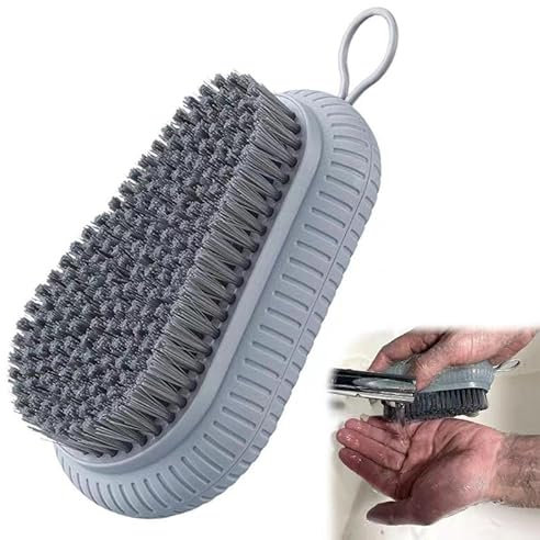 VWMYQ Spazzola per unghie resistente, con setole rigide resistenti, per la pulizia delle mani e delle unghie, per uomini e meccanici (spazzola per lavaggio a mano, grigio)