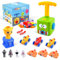 BAKAM Power Balloon Car Toy for Kids, Balloon Launcher Car Toy Set for Kids Science Toys, Inflatable STEM Balloon Pump Cars Racer Kit for Boys Girls (Frog)