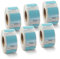 BETCKEY - 6 Rollen Blau Mehrzwecketiketten (Klein) Kompatibel mit DYMO 11353(S0722530), 13mm x 25mm, 6000 Farbige Etiketten für LabelWriter 450, 4XL NICHT passend 550 oder 5XL