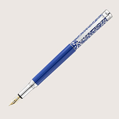 WaldMann XETRA VIENNA Füllfederhalter mit Goldfeder EF Lack blau mit Handgravur - Special Edition Federstärke auswählen Fein (F)