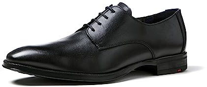 LLOYD Herren Schnürschuhe Gideon, Männer Businessschuhe,Derby,Normalweit,büro,Freizeit,Schnuerschuhe,Schnuerer,Schnuerung, SCHWARZ, 47 EU / 12 UK