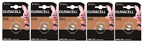 5X Duracell 1616 Lithium (5 Blister Packs of 1 Battery) 5 Batteries