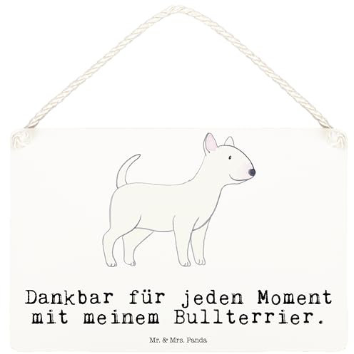 Mr. & Mrs. Panda Deko Schild Bullterrier Moment DIN A6 - Geschenk, Hundebesitzer, Dekoschild, Wanddeko, Türschild, Schenken, Tür Schild, Hunderasse,