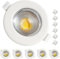 6er LED Einbaustrahler Dimmbar 10W Set LED Spots 230V Weiß Rund Deckenspots 5000K Kaltweiß 850LM Einbauleuchten 68mm 850LM für Küche Schlafzimmer