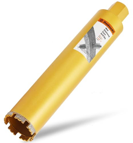 2 1/2 Inch Wet Core Drill Bits, DaduoRi 2.5 Core Bit for Concrete, 14 Drilling Depth, 1-1/4-7 Thread Diamond Core Bit for Cured Concrete with Rebar, Hard Masonry, Brick Block, Stucco, Stone (63mm)