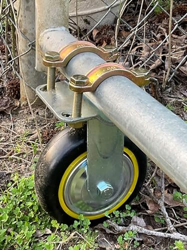 Gate Wheels for Metal Tube Gate - 2 Pack 6 Farm Gate Wheel for Metal Swing Gate Fence Support