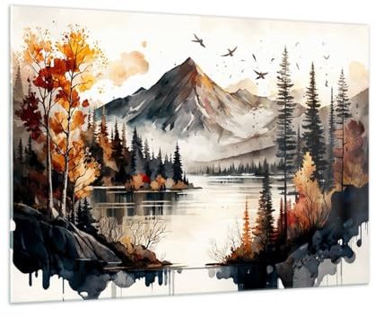 ARTTOR Glasbild 100x70cm Wandbild Glasdruck Landschaften Natur - 5783