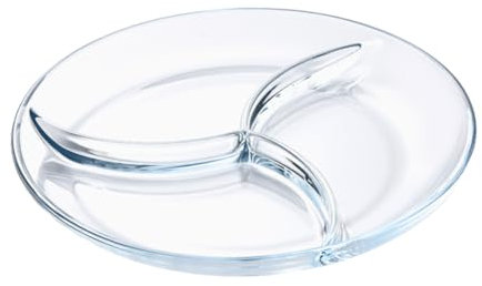 BESTonZON Bandeja De Postre De Compartimentos Plato Dividido Para Ensaladas De Frutas Para Picnics y Reuniones Familiares