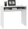 HOMCOM Modern Computer Desk, Home Office Table, Small Writing Desk with Storage Shelf, 90 x 50cm, High Gloss White