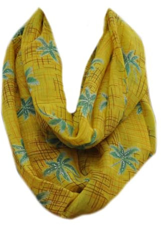 Generisch Loop Schal Loopschal Rundschal Schlauchschal Tuch Tücher Damenschal Cotton (Senf)
