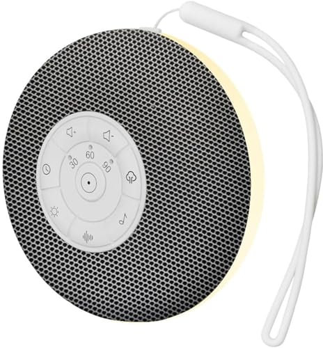 ZOESON White Noise Machine with LED Night Light, 39 Soothing Sounds Therapy for Sleeping Nursery Travel, Portable Wireless Speaker, USB Rechargeable Continuous or Timer