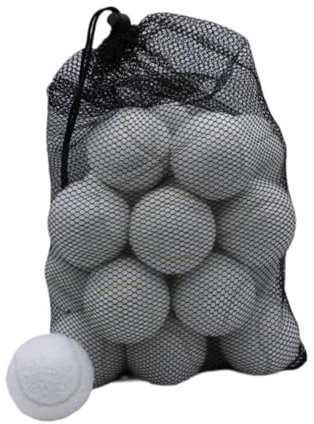 rockible 18x Tennisbälle Trainingsbälle 64 mm Durchmesser Verschleißfeste elastische Bälle zum Spielen Anfänger Tennisbegeisterte, Weiß