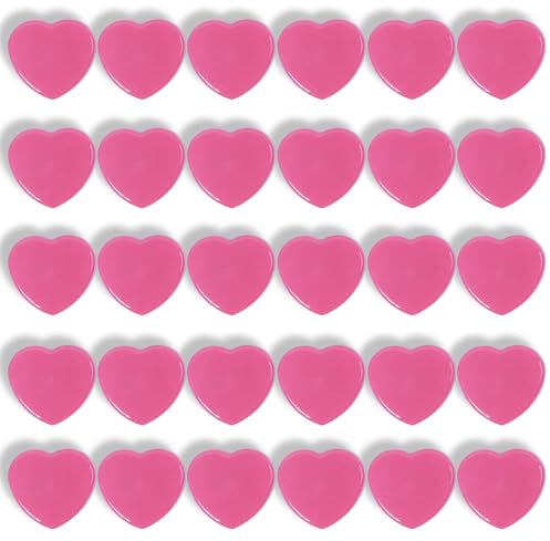 DUJEQM Magnete für Magnettafel, Whiteboard Magnete Kühlschrank, Magnete Bunt, Magnete für Tafelmagnete, Kühlschrankmagnete Stark (Dark Pink-HeatMagnet30PCS)