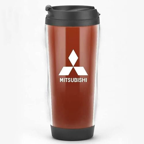 JKVTED Auto Thermobecher für Mitsubishi Xforce, Edelstahl Reiseflasche Emblem Kaffeebecher Vakuum auslaufsicher Reisebecher mit Deckel 360°-Trinköffnung,B
