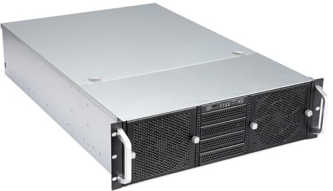 3U Rackmount Server Case, 650mm Deep, ATX, 10 x 3.5 HDDs, 4 x 2.5 SDDs, 5 x 120mm and 2 x 80mm HDB PWM Fans Included | Black