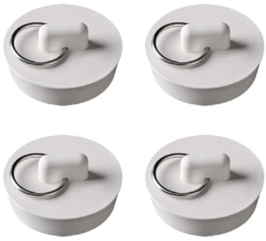 Gummi-Ablaufstopfen, Universal-Ablaufstopfen mit Aufhängering, Küchenspüle, Stöpsel für Badewanne, Badezimmer, Handwaschbecken (28–31 mm), 4 Stück
