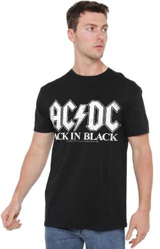 AC/DC Unisex ACDC Back in, Unisex T Shirt T-Shirt (Pack of 1)