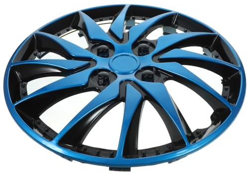 HAPINARY Auto Radkappe 15,55 Zoll Aus Pp Kunststoff Blau Schwarz Nabenabdeckung Für Stahlfelgen Fahrzeug Zubehör Zum Schutz Und Refit Leicht Zu Reinigen