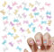Small Bow Nail Charms, 300 Pcs Colorful 3D Bow Nail Art Charms Cute Bowknot Nail Gems Nail Decorations Accessories (Multi-Colored B)