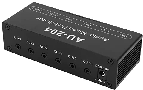 Yanmis Stereo Audio Splitter Box Mini Preamplifier Headphone Amplifier 2 Paths 4 -Ways Output