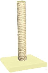 Extra Tall Cat Scratcher Post 64cm –Durable Cream Sisal Pole for Indoor Cats –Stable Anti-Tip Base – Encourages Healthy Scratching – Stylish & Functional Design for Kittens & Adult Cats–Single Pack