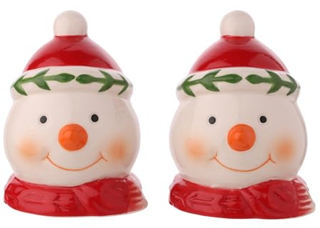 Widdop Santa & Friends Christmas Salt and Pepper Shakers – Ceramic Snowman Design – Festive Kitchen Tableware and Dining Accessory | Ceramic Festive Kitchen Tableware and Dining Accessory