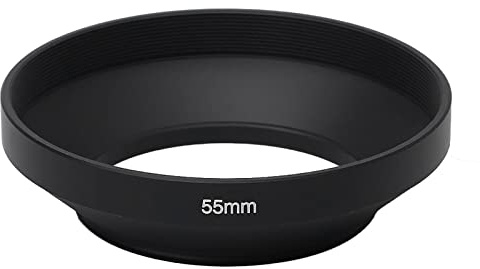 39 mm, 40,5 mm, 43 mm, 46 mm, 49 mm, 52 mm, 55 mm, 58 mm, 62 mm, 72 mm, 77 mm, 82 mm, Aluminiumlegierung, Metall, Weitwinkel-Gegenlichtblende für Kamera-Objektivschutz