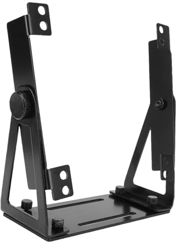 Jiawu Multi Purpose Fan Mount, Pivoting Aluminum Alloy Fan Stand for 120mm 140mm PC Computer Fans, Airflow Amplifier (Black)