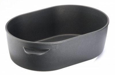 Cocotte en fonte naturelle : 42 x 28 x 13 cm en fonte de qualité professionnelle cocotte original gundel gertie