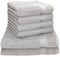 Betz Premium Handtuch-Set - 6 teiliges Handtücher-Set - 2X Duschtücher - 4X Handtücher - 50x100 cm - Silbergrau