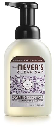 MRS. MEYER'S CLEAN DAY Foaming Hand Soap, Lavender Scent, 10 Ounce Bottle