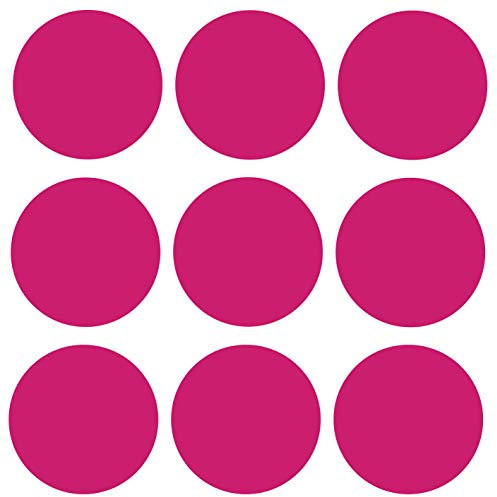 kleb-Drauf / 9 Punkte/Pink - matt/Wandtattoo Wandaufkleber Wandsticker Aufkleber Sticker/Wohnzimmer Schlafzimmer Kinderzimmer Küche Bad/Deko Wände Glas Fenster Tür Fliese