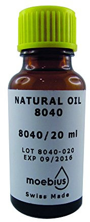 Moebius 8040 - Strumento di riparazione per olio naturale a cucù e orologi a cucù, prodotto in Svizzera, 20 ml