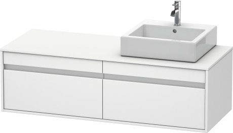 Duravit Waschtisch kt6697l2222 2 Schubladen links 1400 x 550 mm weiß