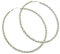 Mytoptrendz® Oversized Large Hoop Earrings Rope Chain Style (Silver tone 100mm)