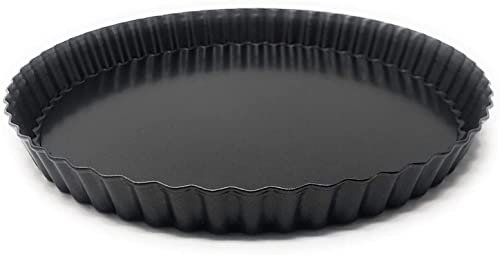 Space Home - Molde Quiche Desmontable - Molde de Tarta Desmontable con Base - Molde para Quiche y Tarta - Molde para Tartaletas, Tarte Tatin, Pie Pan - Molde de Horno Rizado Desmontable 24 cm