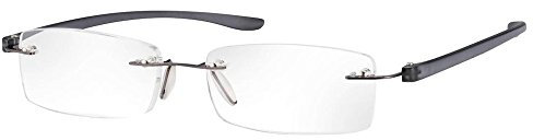 Eschenbach Randlose Lesebrille 2913220 für Herren, Anthrazit, Dioptrie: 2,0