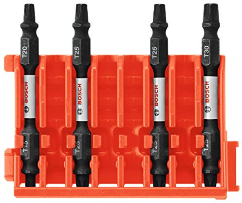 BOSCH CCSDETV2504 Torx-Bits 2,5 Zoll Doppelend-Bits mit Clip für Custom Case System
