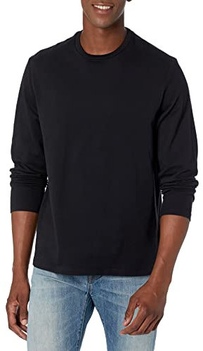 Amazon Essentials Men's Regular-Fit Long-Sleeve T-Shirt, Black, M