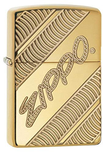 Zippo Armor Feuerzeug aus poliertem Messing, gewickeltes Taschenfeuerzeug