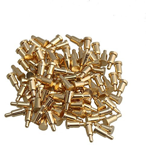 Yibuy 100x Kupferstrom Kupfer Pogo Pins Sonde Golden 2mm Durchmesser 4mm Höhe