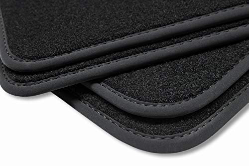 teileplus24 B52 Tapis de Sol en Velours pour BMW X3 E83 2003-2010 Protection du Marche Pied, Couture:Noir