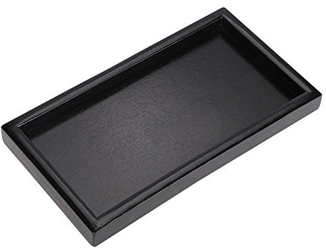 Plateaux De Service en Bois, Grand Plateau en Plastique Noir De Nourriture De Rectangle en Plastique Superbe en Plastique RedéFini pour Toutes Les Occasions(30 * 20 * 2cm)