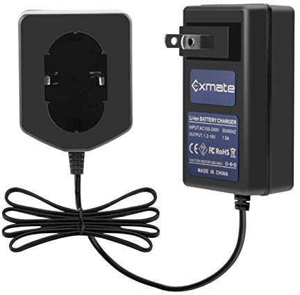 Exmate 1.2V-18V Ni-MH/Ni-Cd Battery Charger Compatible with Hitachi 7.2V, 9.6V, 12V 14.4V 18V Pod Style Battery (Not for Li-ion Battery)
