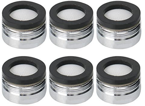 sourcing map 6pcs Aérateur de Robinet Mousseur Universel Remplacement pour Salle Bain Lavabo Cuisine Évier Bidet Robinet 22mm Male