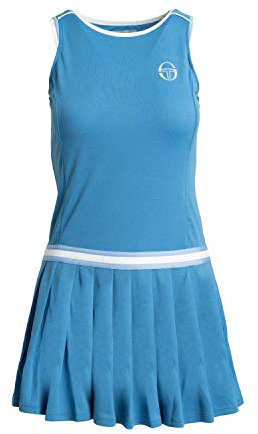 Sergio Tacchini Damen Pliage Kleid, Campanula/White, L